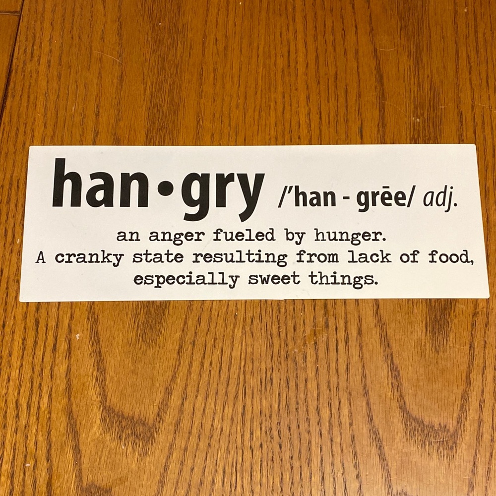 ‘Hangry’ sign